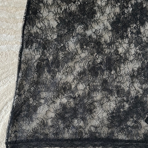 Elegant Black Lace sheer Skirt with attached underwear - Picture 4 of 5